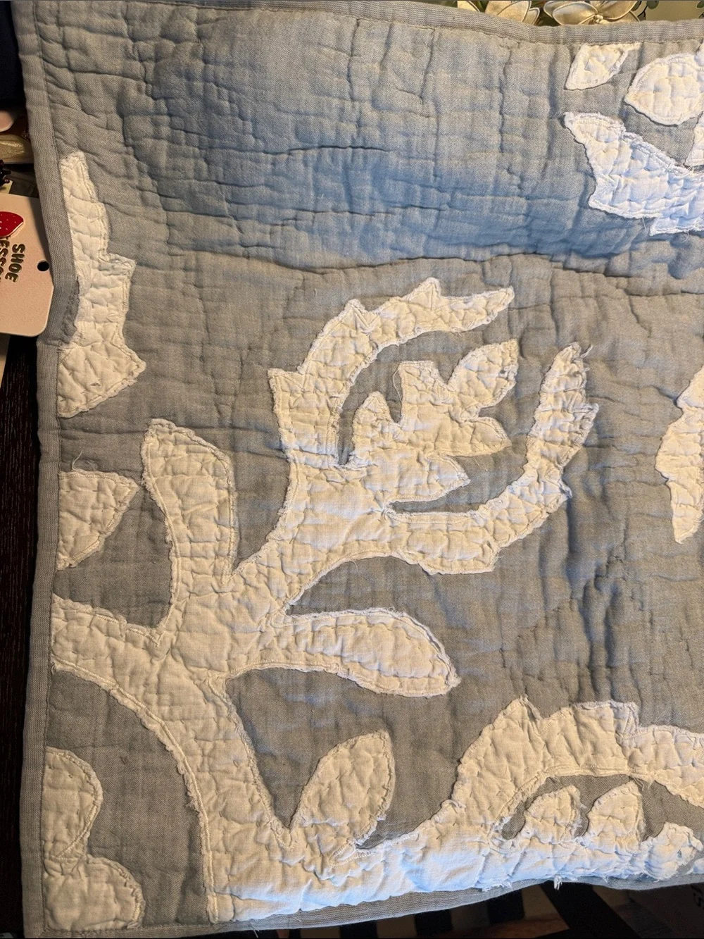 Pottery Barn Obama Quilted Appliqué Standard Sham 20” x 26”